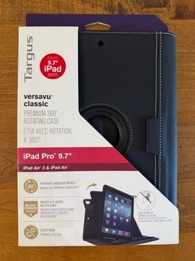 Targus Case for iPad Pro 9.7" iPad Air Black Rotating Case Versavu Classic New